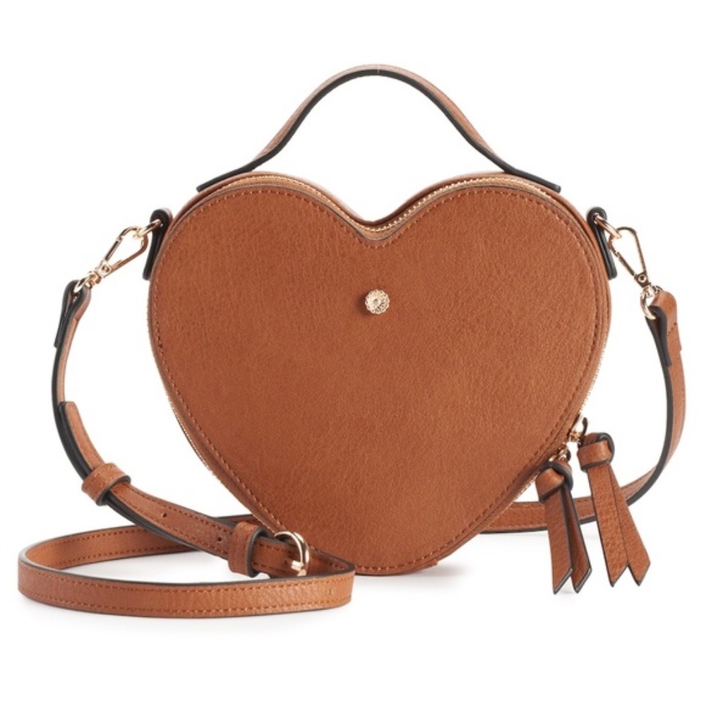 NWT Lauren Conrad Heart Shape Faux Leather Bag
